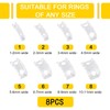 12 PCS Unsichtbarer Ringgrößenversteller, Silikon Ring Verkleinerung für lose Ringe,
