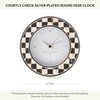 MACKENZIE-CHILDS Silver-Plated Round Desk Clock, Decorative Clock for Living Room,