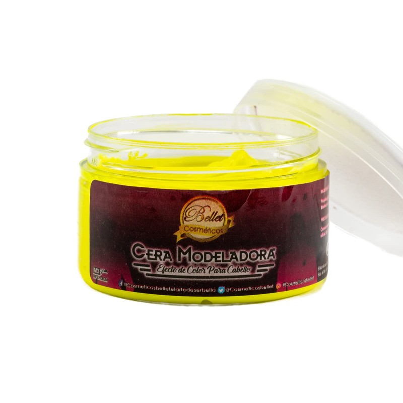 Bellet Cera Modeladora para Cabello con Color Amarillo Neón, 120