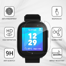 Holilo Pack of 4 Screen Protectors Compatible with Xplora X6 Play TPU Film Screen Protector, Full Coverage Soft Edge Anti-Scratch Ultra Clear 9H Hardness HD Bubble-Free Scratch-Resistant Screen