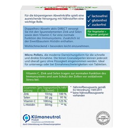 DOPPELHERZ Active defence for you, zinc, sel, histide, pell, pack of 20