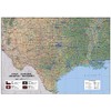 Texas, Louisiana, Arkansas & Mississippi States Physical Map - 23.3