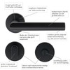 ck-türbeschläge New Orleans Door Handle Set Matt Black for Room