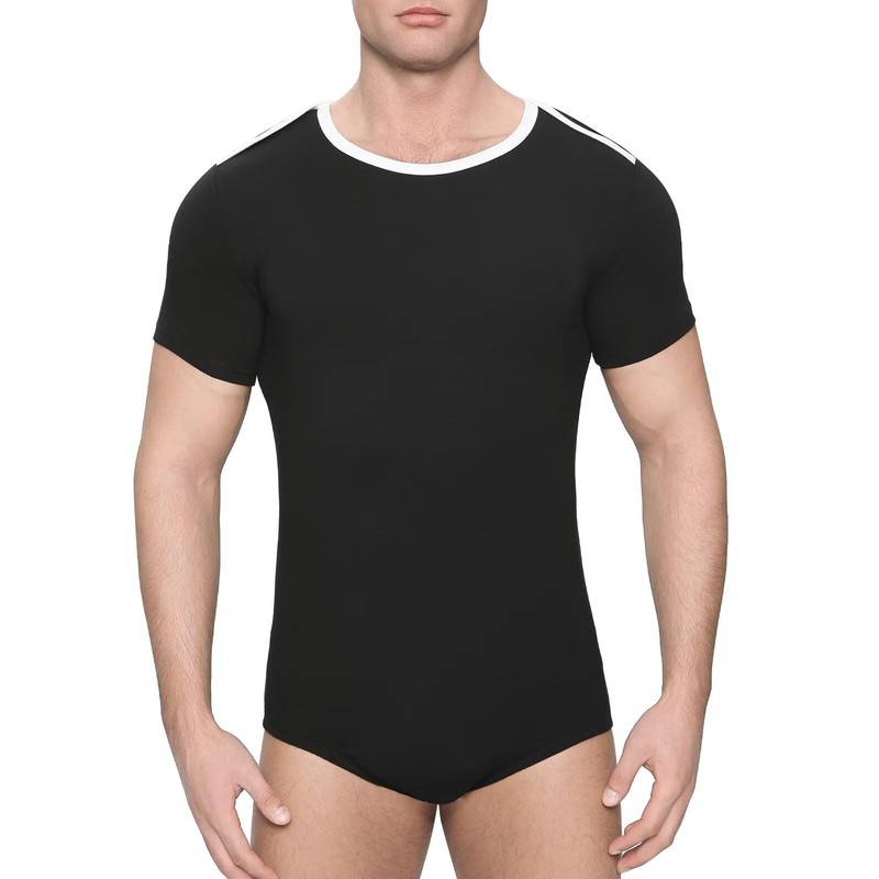 Landofgenie Men's Onesie Short Sleeve One-Piece Pyjamas for Men Leotard