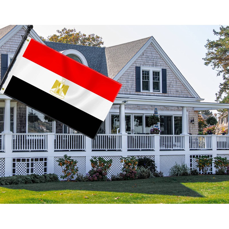 Large Egypt Flag,3x5 FT Egyptian 75D Outdoor Banner,Egyptians Decor for