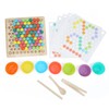 Children Wooden Clip Beads Puzzle Board Hands Brain Training Bead