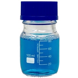 Karter Scientific 100ml Glass Media Storage Bottles, Round, with GL45 Screw Cap, 251X11 (Case of 10)