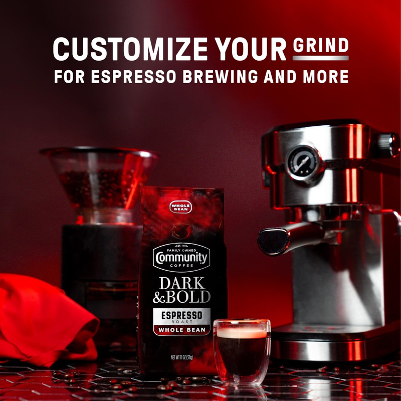 Community Coffee Dark & Bold Espresso Blend, Dark Roast Whole