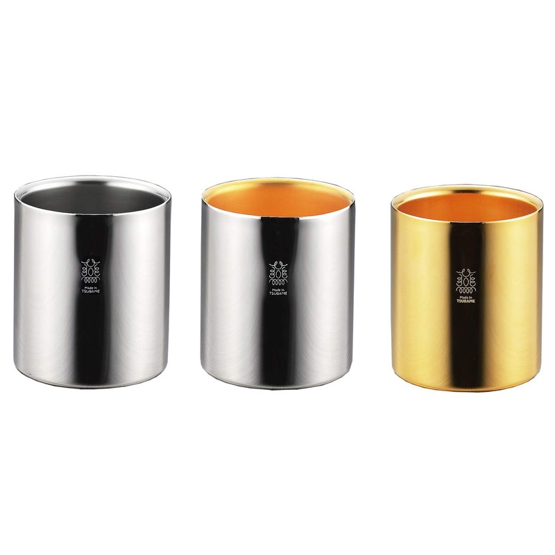 Tamahashi TM-039 Tumbler Silver (Inner Surface 24K Gold Plated), 8.8