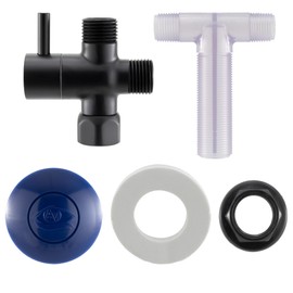 RecPro RV Showermiser Kit (Matte Black) | Saves Water | Redirects to Freshwater Tank While Shower Heats Up | Color-Changing Cap Indicates Hot Water
