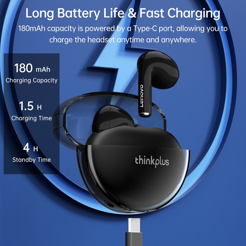 Lenovo LP80 Pro Wireless Earbuds BT5.3 Headphones Fast Charging Mini