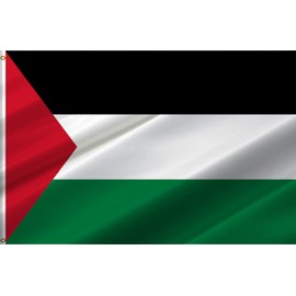 ANCONINE Palestine Flag 3x5 FT,Palestinian National Flags with 2 Brass Grommets,Sturdy Double Stitched and Premium Polyester. (3x5ft)