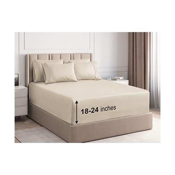 Extra Deep Pocket Sheets - 6 Piece Sheet Set -