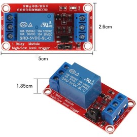 Relay Module Set of 5 1 Channel DC 5V Relay Module Development Board with High Low Level Trigger Optocoupler