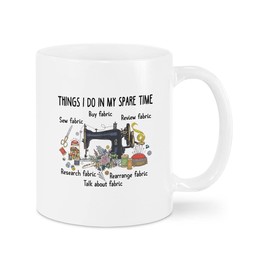 Mugs Novelty Coffee For Sewer Mom Wife From Daughter Son Husband Family Meaningful Quotes Sewing Machine Tools Printed White Ceramic Cup 11 15oz Tea Cup Gifts For Men Women On Birthday