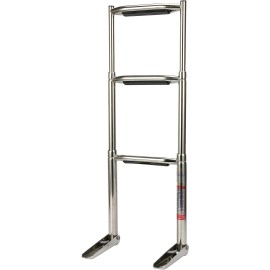 Amarine Made 3 Step Boat Ladder Wide Steps Stainless Steel Telescoping Boat Ladder Swim Step