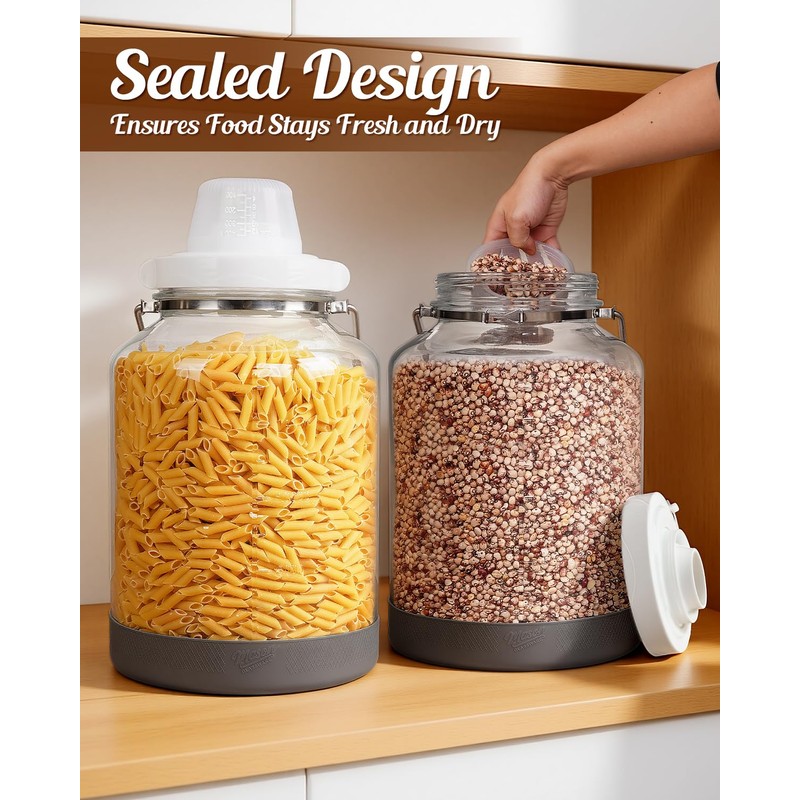 Daitouge 5 Gallon Glass Large Fermentation Jars, Wide Mouth Mason