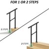 LOVMOR 2 Step Hand Rails for Outdoor Steps, Wrought Iron