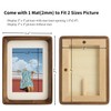 FLECHAZO 3x4 Picture Frame Wood with 2x3 Mat,Natural Solid Walnut