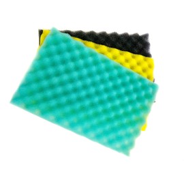 Wave Point Aquarium Bio Sponge Foam Filter Media Pad Cut-to-fit for Fish Tank Sump Pond 17" x 11" x 1/2" to 1" (1 Set (3 PCS))