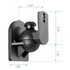 WALI SWM202 Dual Speaker Wall Mount Brackets Multiple Adjustments for