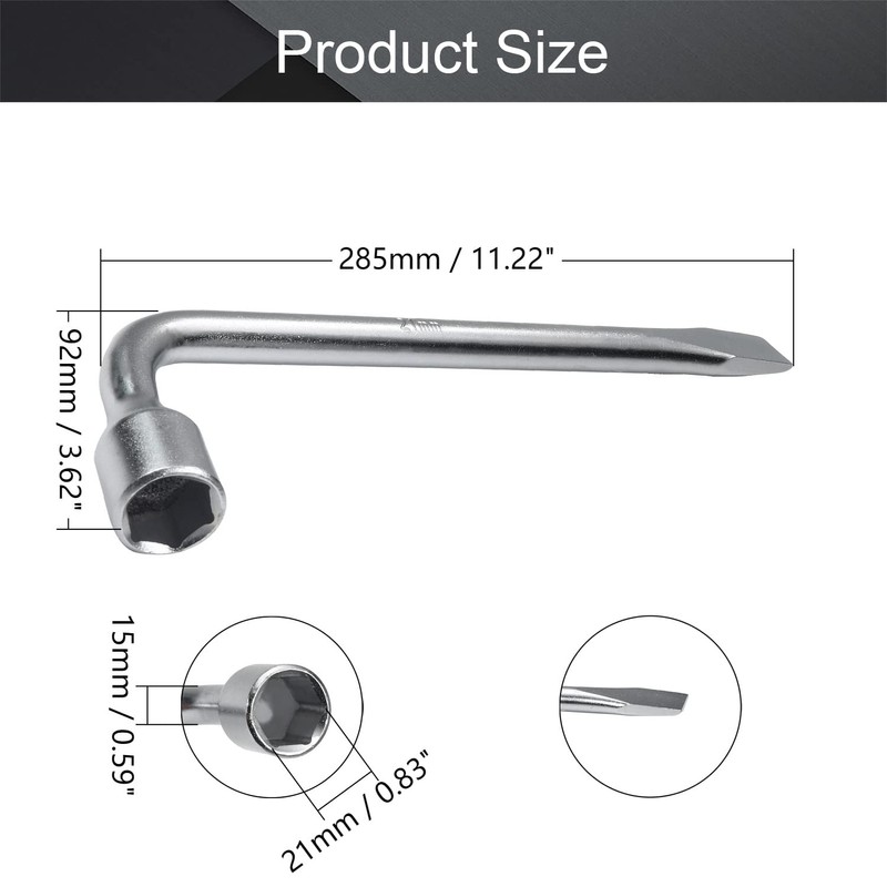 Utoolmart 2pcs Car Spare Tire Lug Wrench for Jack -