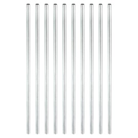 sourcing map Pack of 10 Round Coupling Nuts M4 x 0.7 mm Internal Thread 180 mm Thread Round Sleeve Connector Rod Bolt Pipe Nut Hardware Attachment Silver