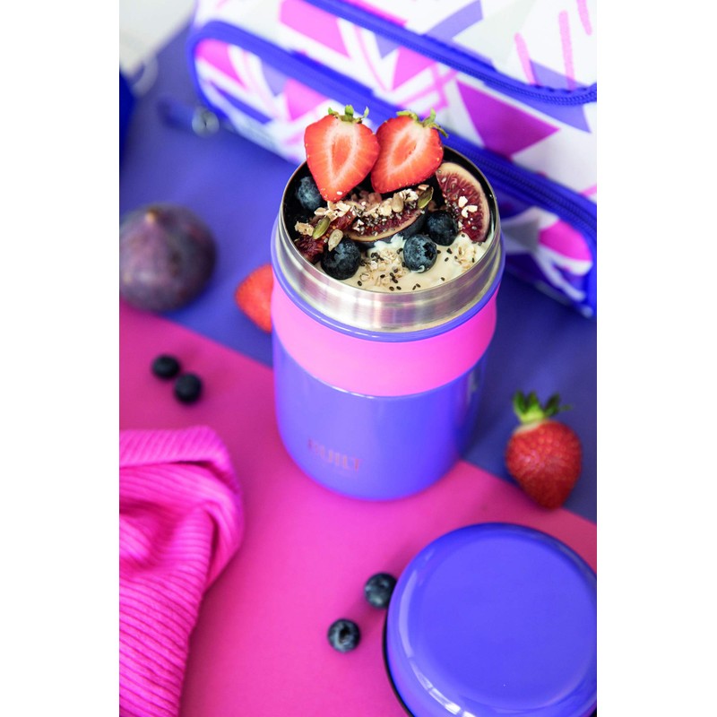 BUILT Double Wall Vacuum Insulated Food Flask for Hot and