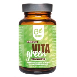 BeGreen Vita Green | High Dose Vitamin C + Multivitamin Complex | All Important B Vitamins, Zinc and Selenium | Natural Minerals, Trace Elements for Your Immune System | 100% Vegan