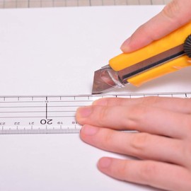 ITOCHU Retail Link Acrylic Ruler 11.8 inches (30 cm) Metal Guide Included 1