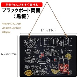 NOELAMOUR Chalkboard Black Board Wall Hanging Double Sided Sign Sign Bulletin Board Message Board Menu Board