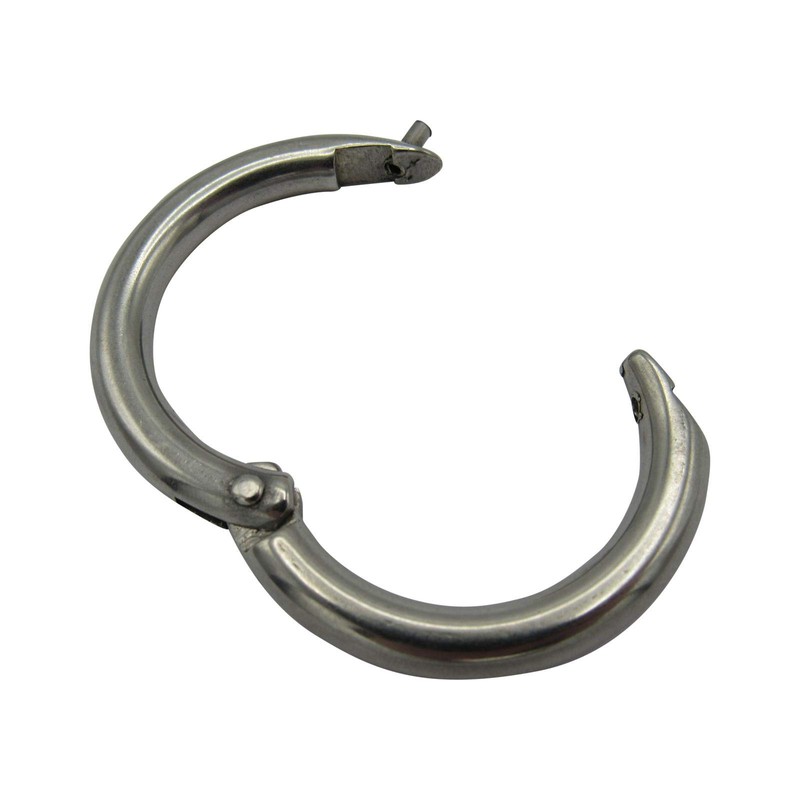 Stainless Steel Split Ring with Clip & Pin 6MM x