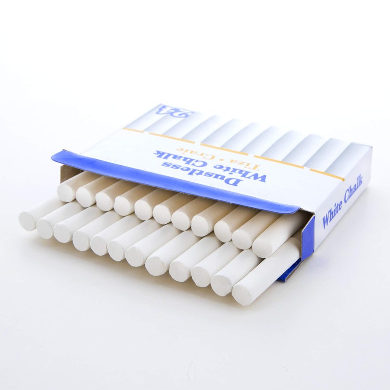 BAZIC White Chalk, Standard Size Blackboard Chalkboard Chalks, Great Game