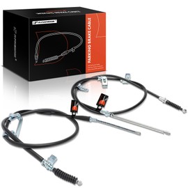 A-Premium Rear Driver and Passenger Side Parking Brake Cable Assembly Compatible with Kia Models: Sephia 1998-2001, Spectra 2000-2004, 2-PC Set