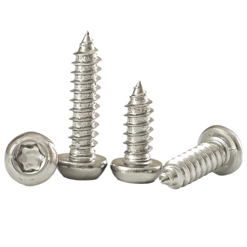 Qrity 100PCS M4x10mm Self Tapping Screw, Torx Pan Head Screws,