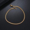 LUXSTAR Curb Chain Anklet, Thin, Hypoallergenic, Stainless Steel, Men's, Women's,