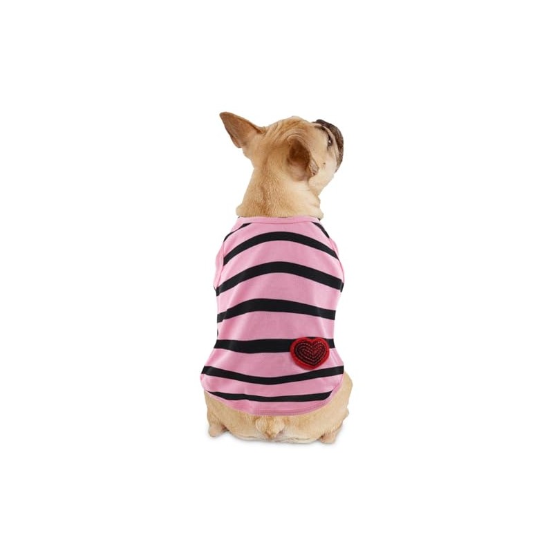 Pet Dog Striped T-Shirt Dogs Cats Cotton Vest Spring Summer