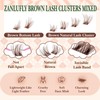 Brown Lash CLusters Kit with Bottom Lash Clusters Wispy Brown