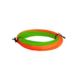 Snowbee XS-Plus XS-tra Distance Floating Fly Fishing Line - 120' Length, Short Head, Effortless Casting, Hi-Viz Chartreuse/Orange - EXD8F