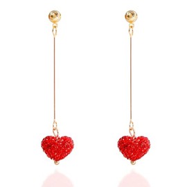 Valentines Day Earrings for Women Red Heart Earrings Rhinestone Heart Drop Dangle Earring Valentine's Day Mother's Day Jewelry Gifts