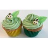 12 Gorgeous Sugar Bees & 12 Green Wafer Leaves- Edible,