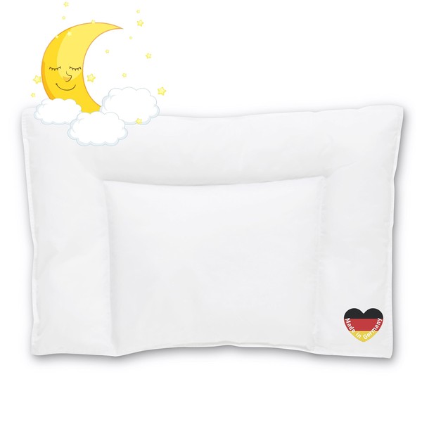 Koru Kids® Children's Pillow 40 x 60 cm - 100 g Filling with Polyester Fibre Balls - Children's Cushion - Children's Cushion - Made in Germany - for Babies Toddlers Children