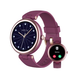 SHANG WING Fitness Tracker, Round Fitness Watches for Women with Bluetooth Call Heart Rate Monitor Sleep Tracker Calorie/Step Counter, Birthday Gift for Women Lady Mom Waterproof (Purple)