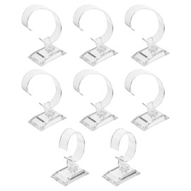 ULTECHNOVO 8Pcs Watch Display Stand Holder, Bracelet Holder, Clear Plastic Acrylic Watch Display Stand C-Type Organizer for Watches Bracelet Jewelry