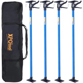 Unbranded Drywall Support Pole Steel Telescopic 3rd Hand Support System 4 Pack w/carry bag