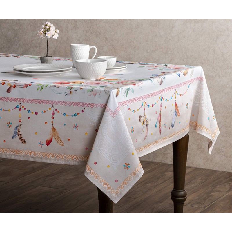 Maison d' Hermine Tablecloths 100% Cotton 140cm x 230cm Decorative