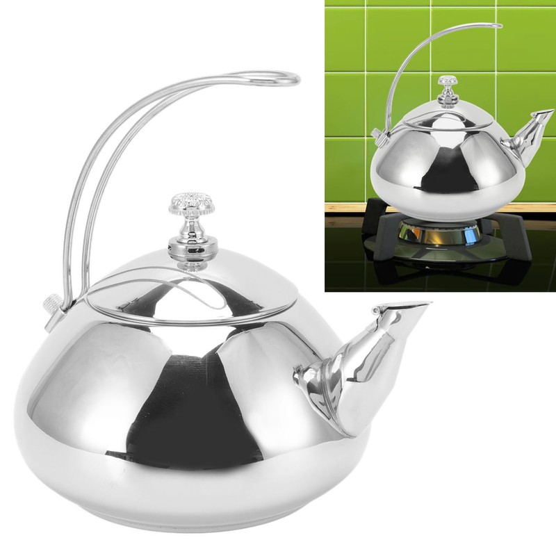 1.5L Stainless Steel Tea Pots Professional Removable Stovetop Tea Kettle