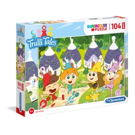 Clementoni 23731 Clementoni-23731-Supercolor Puzzle Trulli Tales-104 Maxi Pieces, Multi-Coloured
