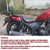 Worldmotop Motorcycle Sissy Bar Backrest Rear Passenger Seat for Honda