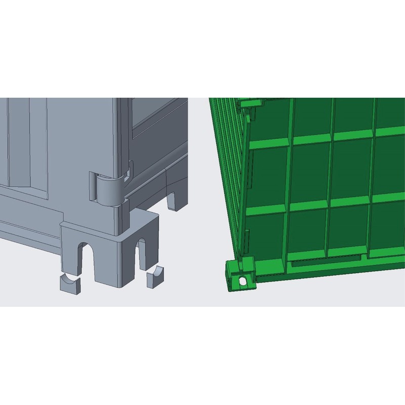 1/24 Car NEXT Series No. 1001 20ft Container (Green) Plastic